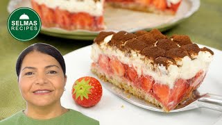 Erdbeerkuchen  Erdbeer Torte  ohne Gelatine amp ohne Mehl  Low carb möglich 🍓 [upl. by Nahgrom]