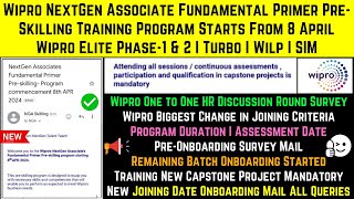 Wipro Biggest Change in Training amp Onboarding Criteria 2024  Joining Survey Form  New Joining Date [upl. by Aelegna]