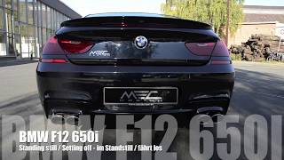 MEC Design BMW F12 F13 650i Exhaust  Sound Version Earthquake [upl. by Traci131]