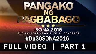 President Dutertes SONA 2016 speech Part 13 [upl. by Ainatit]