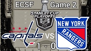 NHL 94 Rewind  Capitals  Rangers Stanley Cup Playoffs R2 G2 [upl. by Spiegel656]