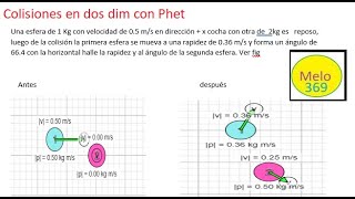 Colisiones en dos dimensiones con Phet [upl. by Aniarrol]