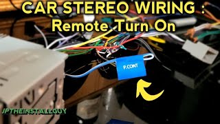 car stereo wiring remote turn on and power antenna [upl. by Jordanson]