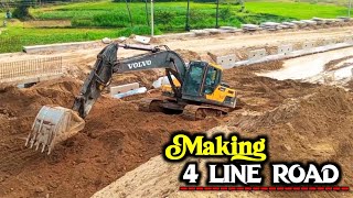 Volvo Poclain is working on making 4 line road  J JCB Loader  poclain excavator jcb [upl. by Turino57]