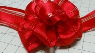 Easy Bow Using WireEdge Ribbon Instructional [upl. by Eninaj]