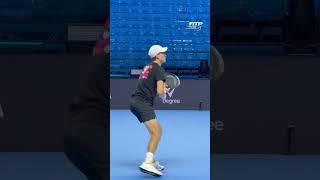 Jannik Sinner amp Taylor Fritz Training at the ATP Fknals 2024 [upl. by Carey]