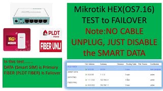 MIKROTIK HEX OS716 TEST to FAILOVER NO UNPLUG OF CABLE [upl. by Orvil]