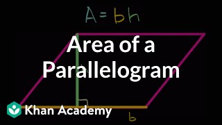 Area of parallelograms intuition  Algebra I  High School Math  Khan Academy [upl. by Afira]