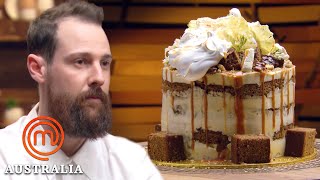 12 Layered Cake Replication Challenge  MasterChef Australia  MasterChef World [upl. by Atteuqaj]