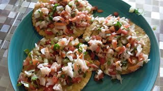 💕 TOSTADAS DE CAMARON Y JAIBA💕 [upl. by Kcid]