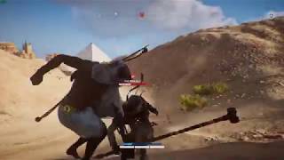 Assassin Creed Origins Bayek Vs Phylakes Melee [upl. by Anirbed]