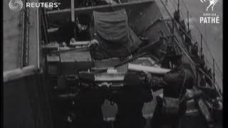 Gunnery practice aboard an RN destroyer 1939 [upl. by Joellen]