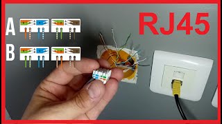 Branchement PRISE RJ45  Comment raccorder une PRISE RJ45  Schéma CAT 5e  6e NOYAU CABLAGE [upl. by Atekehs]