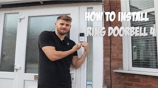 HOW TO INSTALL RING DOORBELL 4 [upl. by Ilarrold]