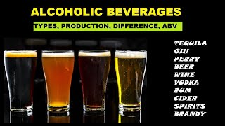 Alcoholic Beverages Typesclassification Difference and ABV [upl. by Buck]