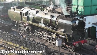 34052 quotLord Dowdingquot arrives on the Swanage Railway 08042017 [upl. by Maurizio965]