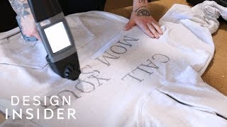 Portable Printer Directly Prints Designs On Clothes [upl. by Guttery]