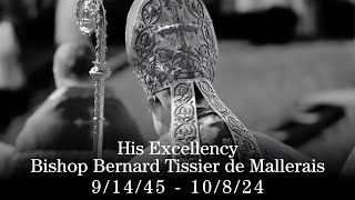 His Excellency Bishop Bernard Tissier de Mallerais 91445  10824 [upl. by Aryek]