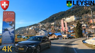 Driving Switzerland 🇨🇭  Leysin 4K Scenic Drive [upl. by Lustig]