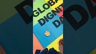 Global dignity day🌍 backdropdecor  celebration decorideas art asthetic diy [upl. by Oiramad713]