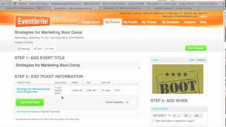 How To Promote An Event Thru EventBrite [upl. by Gustavus]