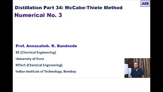 Distillation Part 34 A numerical based on the McCabe Thiele Method [upl. by End473]