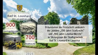 Präsentation der Festschrift „700 Jahre Stadtrecht“ und „900 Jahre Leonhardikirche“ [upl. by Tersina683]