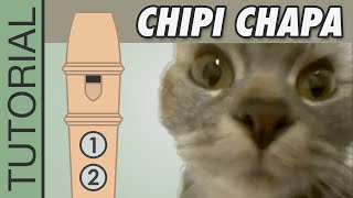 Chipi Chipi Chapa Chapa  Recorder Flute Tutorial MEME Song [upl. by Eba]