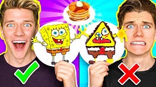 PANCAKE ART CHALLENGE 3 Learn How To Make Spongebob Star Wars Jedi amp Wonder Woman DIY Pancake [upl. by Sandeep865]