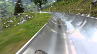 Pfingstegg Sommerrodelbahn Fahrt mit Unfall  Toboggan run with accident [upl. by Jacqueline]