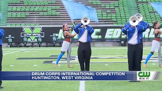 Drum Corps international competition takes place in Huntington [upl. by Mcgray]