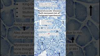 Neuromuscular diseases with increased risk of malignant hyperthermia [upl. by Ferrel]