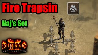 Budget Fire Trapsin Build feat Najs Full Set  Diablo 2 Resurrected [upl. by Nekial]