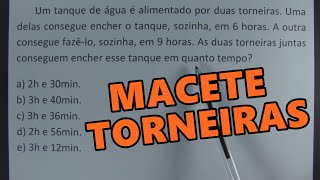 MACETE EM QUESTÕES DE TORNEIRAS [upl. by Seka]