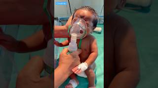 Proper Way of Nebulisationmedical newbornbaby viralvideo [upl. by Dirgni]