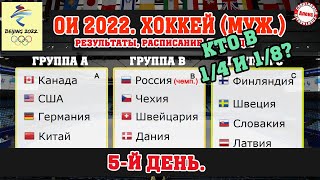 Известны все пары плейофф Хоккей Олимпиада Итоги 5 дня Результаты Расписание Таблица [upl. by Erdnaek]