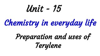 Preparation and uses of terylene  Chemistry in everyday life  Unit  15  TN 12th chemistry [upl. by Ivanah]