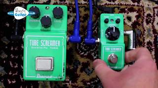 Tube Screamer VS Mini Tube Screamer Ibanez TS808 Review amp Demo [upl. by Blau]