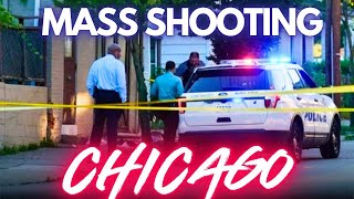 MASS SHOOTING Chicago 3 DEAD 8 SHOT Crime Scene LIVE [upl. by Katonah]