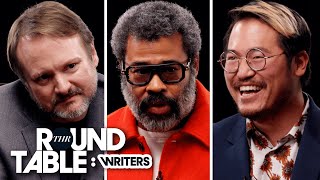 Writers Roundtable Jordan Peele Rian Johnson Daniel Kwan Tony Kushner amp More  THR Roundtables [upl. by Nauqal]