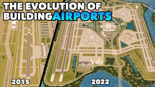 The evolution of building Airports in Cities Skylines [upl. by Faubion]