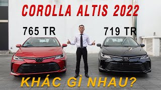 So Sánh Review Chi Tiết Toyota Corolla Altis 2022 Chọn Altis 18V Hay Altis 18G  Mr To Yo Ta [upl. by Ydroj]