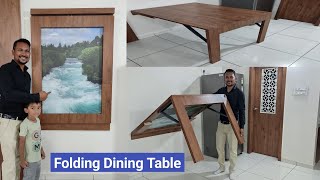 Folding Dining Table Wall Mounted Dining Table for Kitchen Space Saving Furniture Ideas [upl. by Eclud]