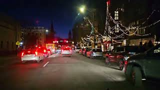 Driving Downtown Ithaca New York at night 🌙 [upl. by Gilberto]