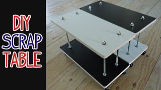 Easy DIY Scrap Wood  Threaded Rod Table [upl. by Anem]