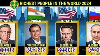 🤑 Rich People in the world 2024 Top 100 Billionaire by ranking3d Comparison [upl. by Sukramed]