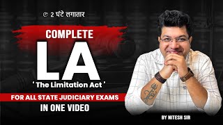 Complete Limitation Act 1963 in One Shot  Minor Law  All State Judiciary Exam  Nitesh Sir  ALEC [upl. by Olga]