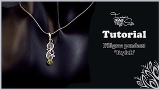 Filigree pendant with gemstone accent  Taylah [upl. by Schulz]