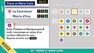 RATP 002  Station Pierre et Marie Curie annonce [upl. by Yerfej]