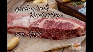 Beef Rib  Rinderrippe mit Knoblauch Kartoffeln vom Grill [upl. by Odnala]